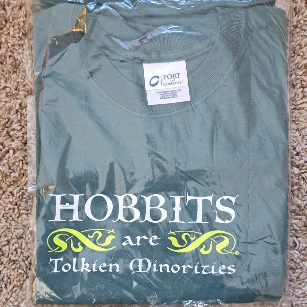 New "Hobbits are Tolkien Minorities" unisex t-shirts